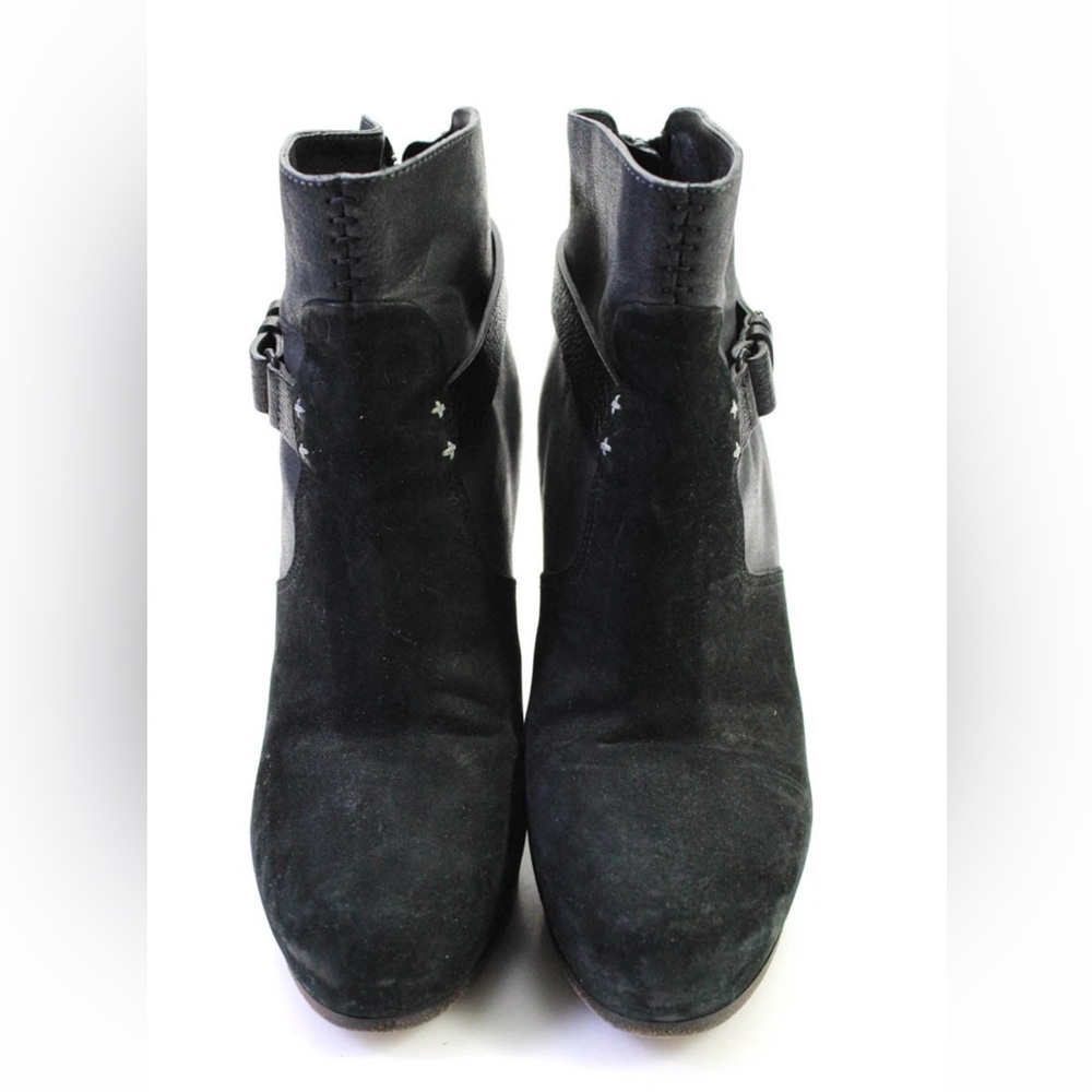 Rag & Bone Anders Black Leather & Suede Block Heel Ankle Boots ~ 36 EU / 6 US - Picture 6 of 9